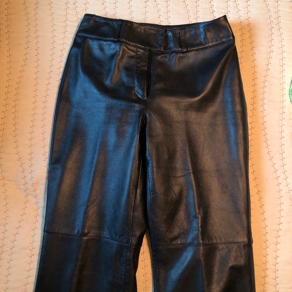 Alfani Classic Black Leather Pants - Sz 2